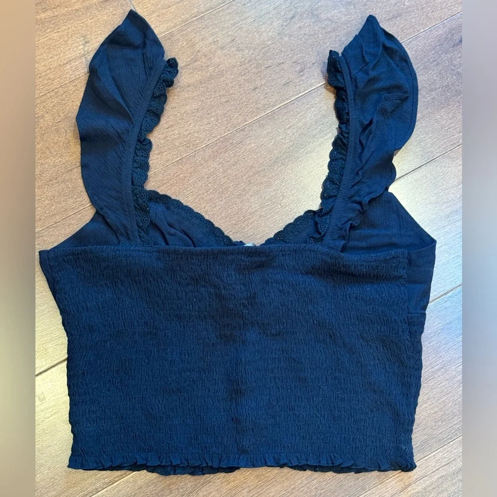 NWT FOREVER 21 Woven Crop Top - Picture 5 of 8